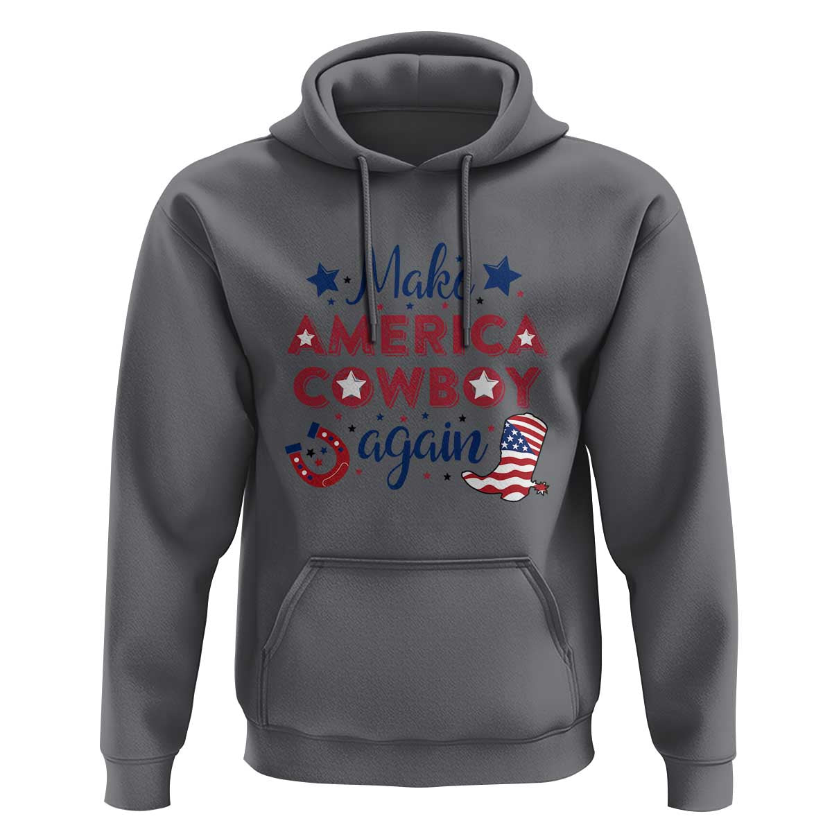 Retro Western Rodeo Hoodie Make America A Cowboy Again Country Lifestyle