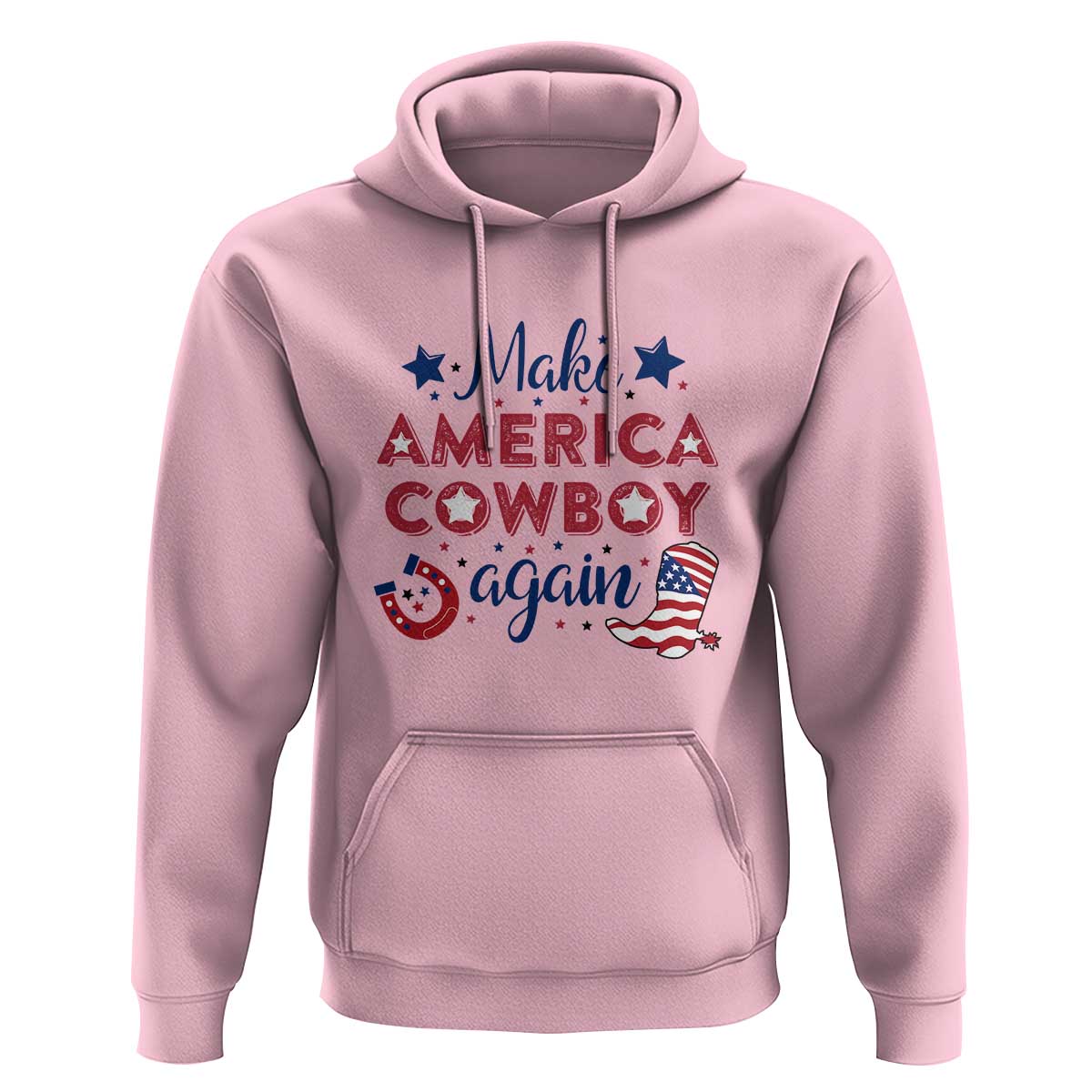 Retro Western Rodeo Hoodie Make America A Cowboy Again Country Lifestyle
