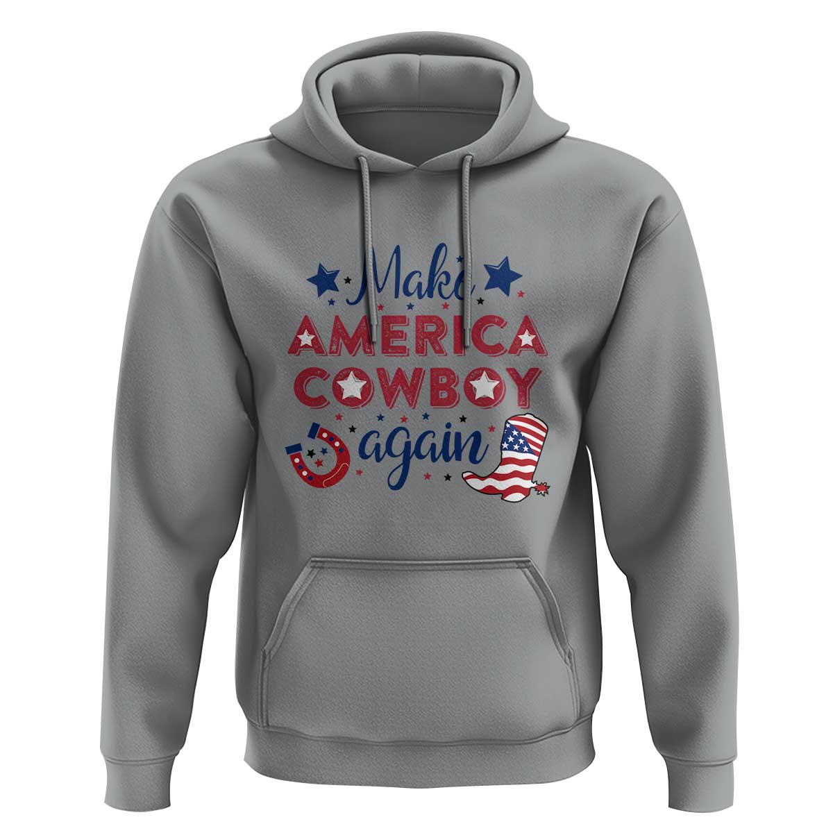 Retro Western Rodeo Hoodie Make America A Cowboy Again Country Lifestyle