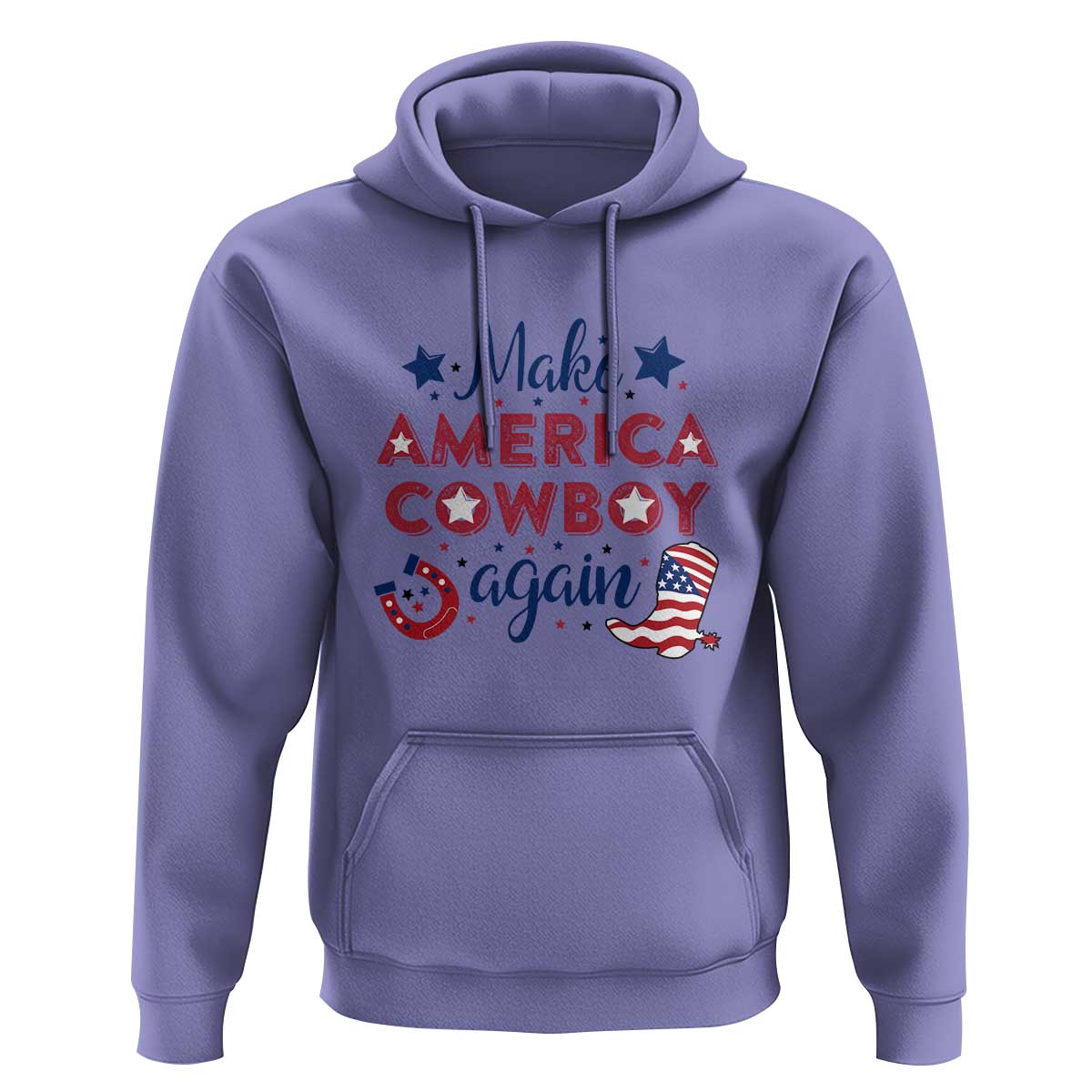 Retro Western Rodeo Hoodie Make America A Cowboy Again Country Lifestyle