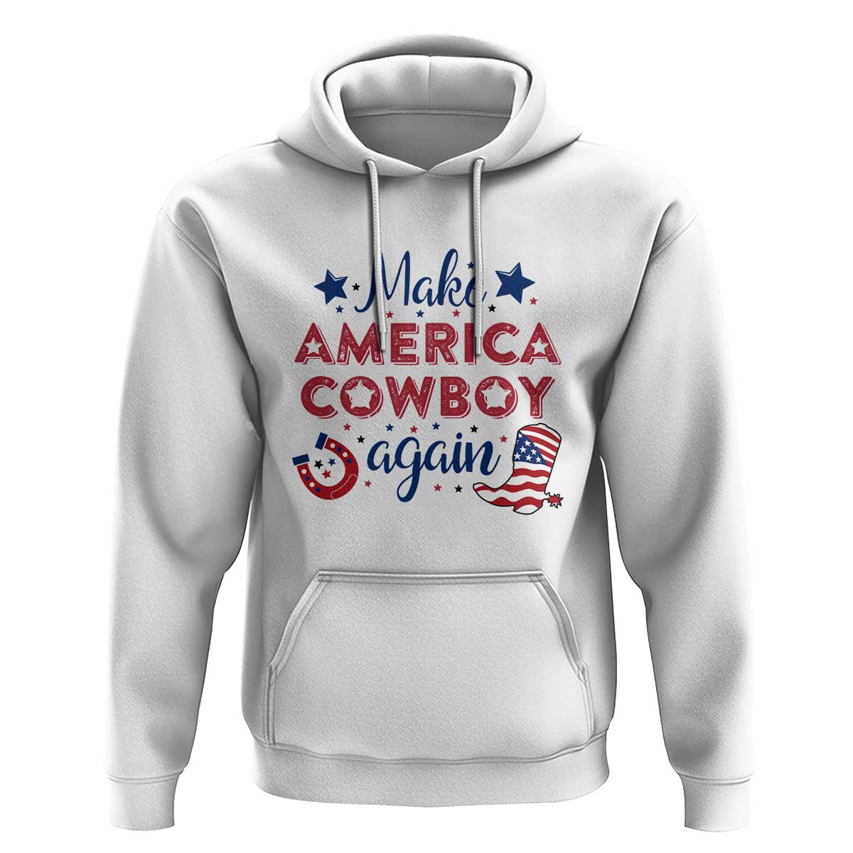 Retro Western Rodeo Hoodie Make America A Cowboy Again Country Lifestyle