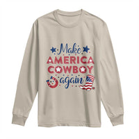 Retro Western Cowboys Long Sleeve Shirt Make America A Cowboy Again Country Lifestyle Rodeo