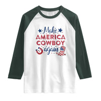 Retro Western Cowboys Raglan Shirt Make America A Cowboy Again Country Lifestyle Rodeo