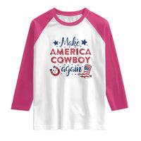 Retro Western Cowboys Raglan Shirt Make America A Cowboy Again Country Lifestyle Rodeo