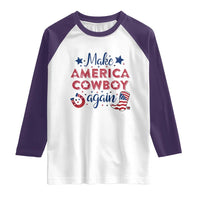 Retro Western Cowboys Raglan Shirt Make America A Cowboy Again Country Lifestyle Rodeo
