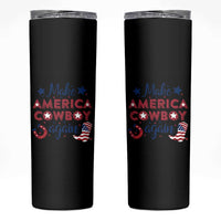 Retro Western Cowboys Skinny Tumbler Make America A Cowboy Again Country Lifestyle Rodeo