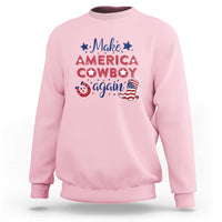 Retro Western Rodeo Sweatshirt Make America A Cowboy Again Country Lifestyle