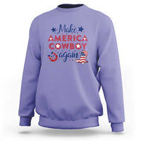 Retro Western Rodeo Sweatshirt Make America A Cowboy Again Country Lifestyle