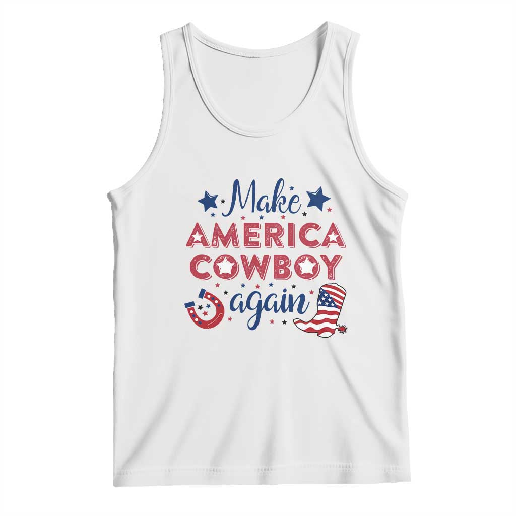 Retro Western Cowboys Tank Top Make America A Cowboy Again Country Lifestyle Rodeo