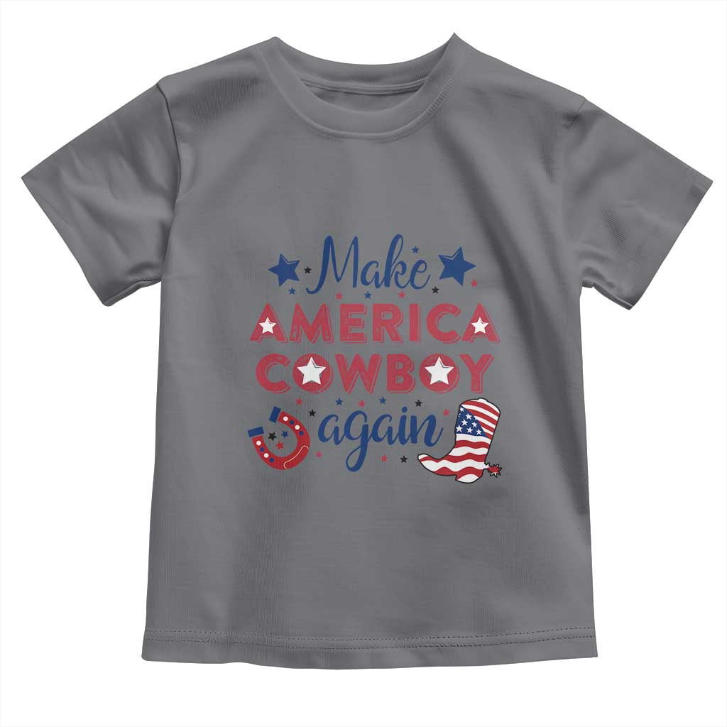 Retro Western Cowboys Toddler T Shirt Make America A Cowboy Again Country Lifestyle Rodeo