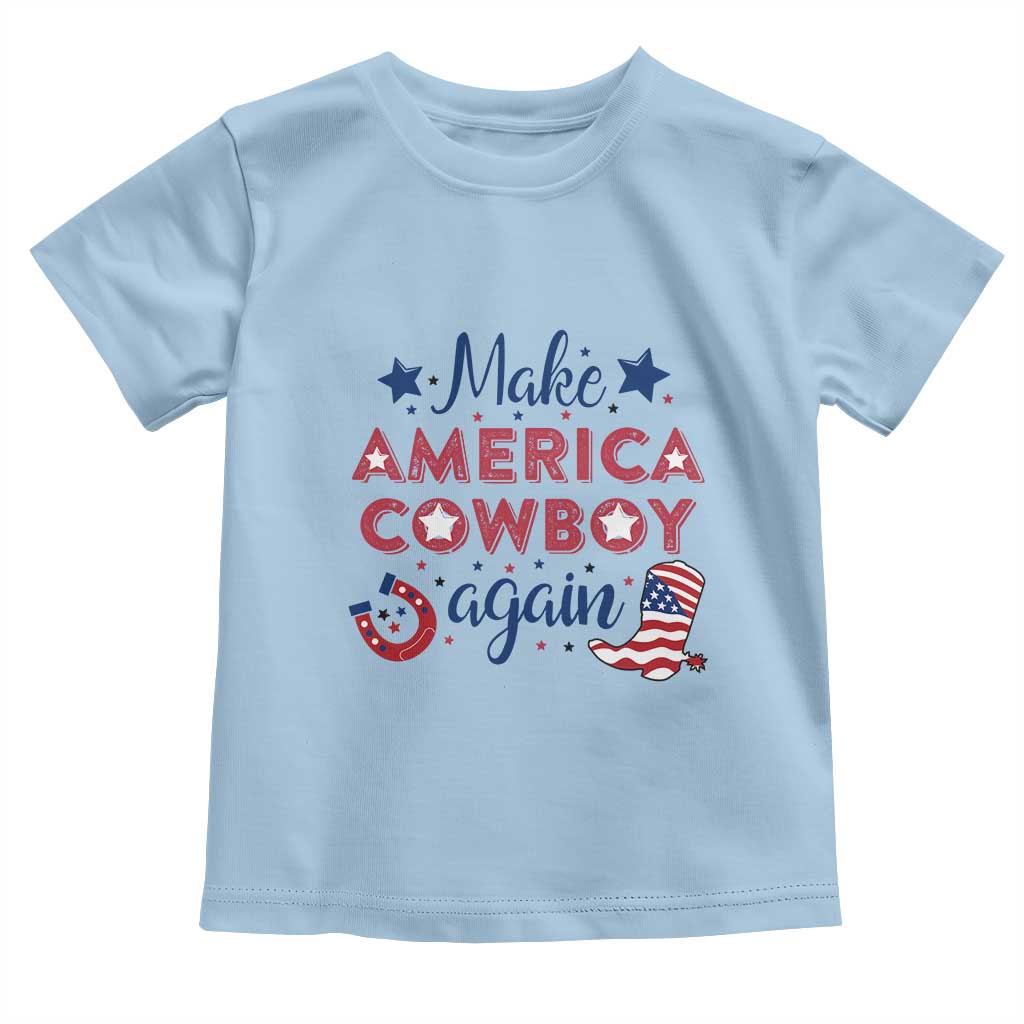 Retro Western Cowboys Toddler T Shirt Make America A Cowboy Again Country Lifestyle Rodeo