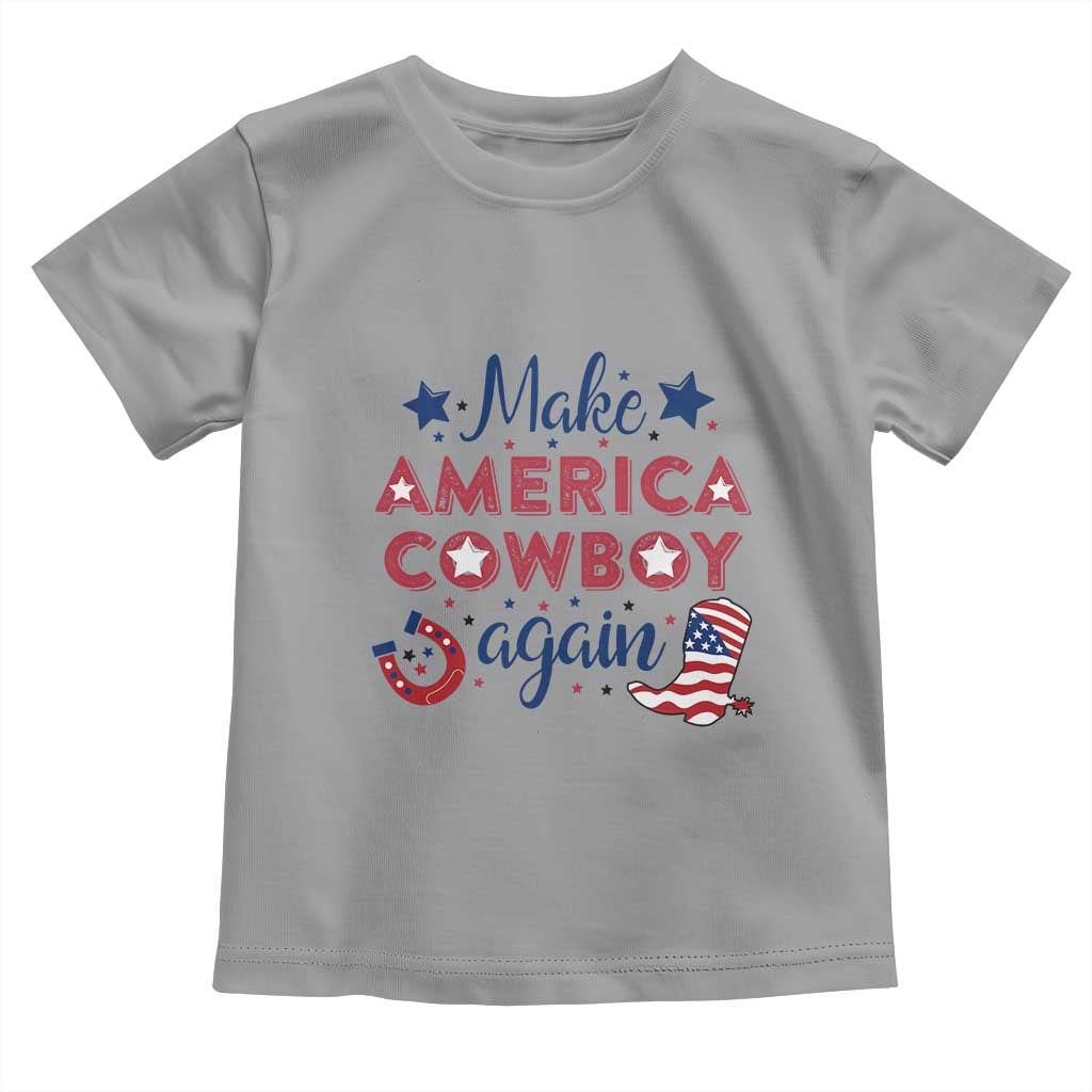 Retro Western Cowboys Toddler T Shirt Make America A Cowboy Again Country Lifestyle Rodeo