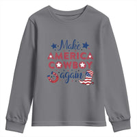 Retro Western Cowboys Youth Sweatshirt Make America A Cowboy Again Country Lifestyle Rodeo
