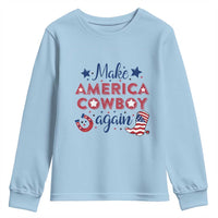 Retro Western Cowboys Youth Sweatshirt Make America A Cowboy Again Country Lifestyle Rodeo