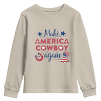 Retro Western Cowboys Youth Sweatshirt Make America A Cowboy Again Country Lifestyle Rodeo