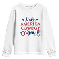 Retro Western Cowboys Youth Sweatshirt Make America A Cowboy Again Country Lifestyle Rodeo