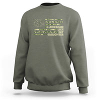 Awesome Like My Daughter Parents' Day Camo American Flag Sweatshirt - Wonder Print Shop