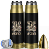 American Veteran Bullet Tumbler I Was I Am I Will Always Be A Soldier US Flag American Skull