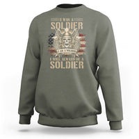 Veteran Sweatshirt I Was I Am I Will Always Be A Soldier US Flag American Skull - Wonder Print Shop