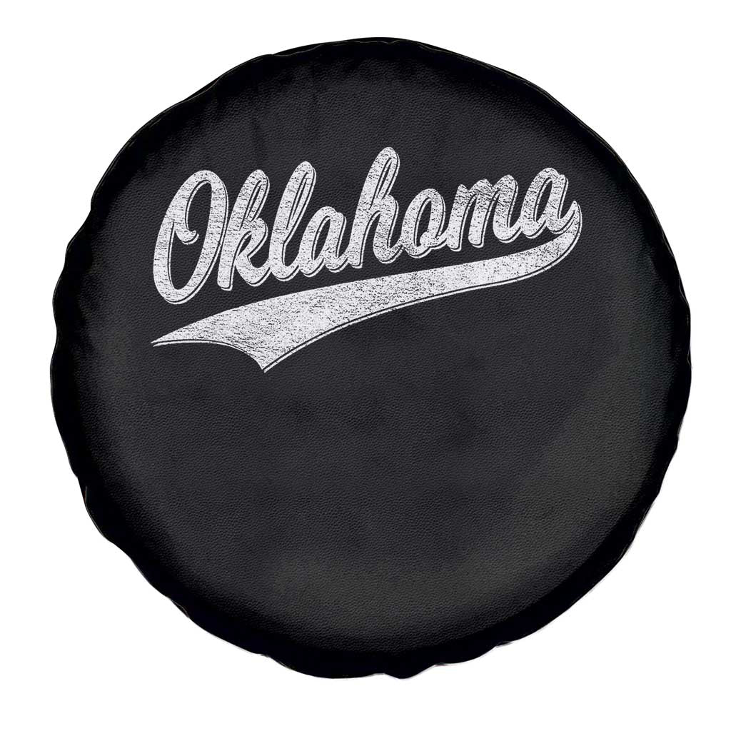 Vintage Oklahoma Throwback Distressed Spare Tire Cover Retro Classic OK State Pride - Wonder Print Shop