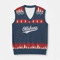Vintage Oklahoma Throwback Distressed V-Neck Knit Sweater Vest Retro Classic OK State Pride - Wonder Print Shop