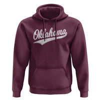 Vintage Oklahoma Throwback Distressed Hoodie Retro Classic OK State Pride - Wonder Print Shop