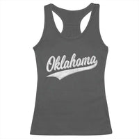 Vintage Oklahoma Throwback Distressed Racerback Tank Top Retro Classic OK State Pride - Wonder Print Shop