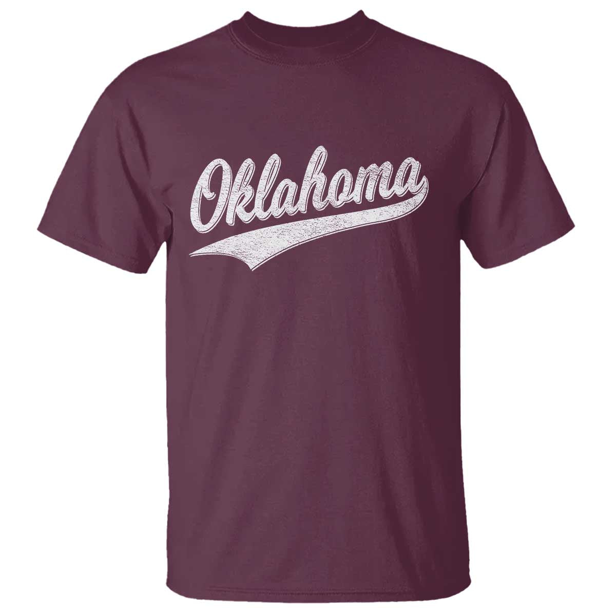 Vintage Oklahoma Throwback Distressed T Shirt Retro Classic OK State Pride - Wonder Print Shop