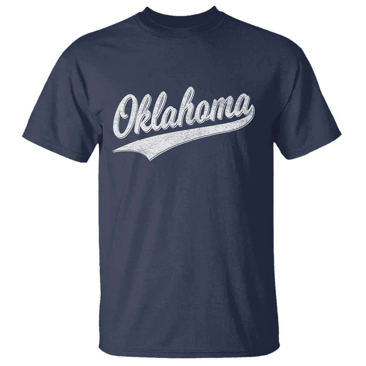 Vintage Oklahoma Throwback Distressed T Shirt Retro Classic OK State Pride - Wonder Print Shop