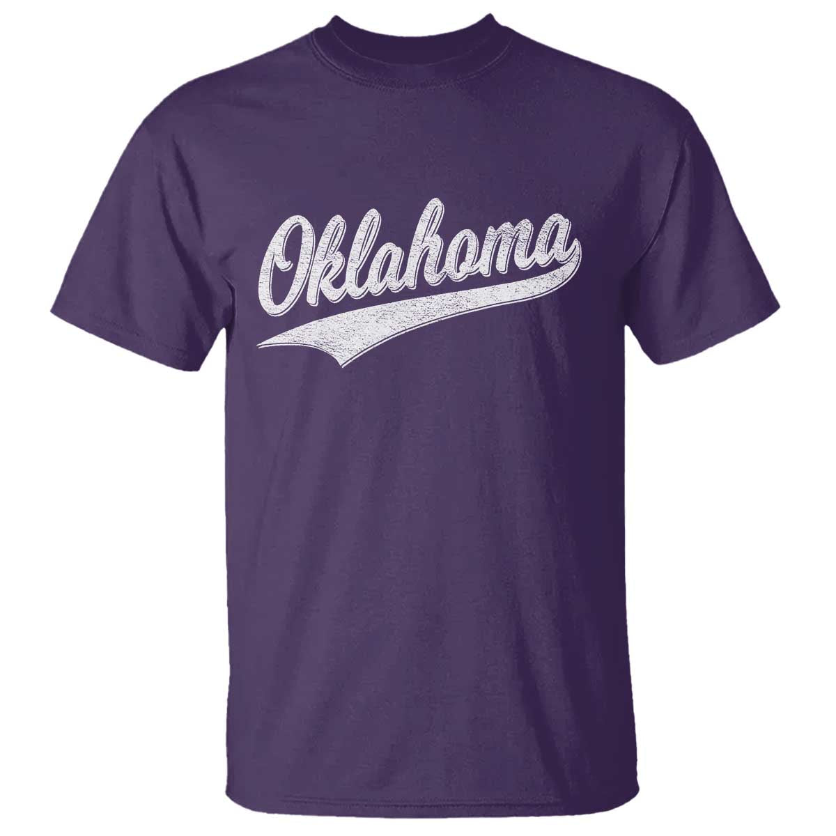 Vintage Oklahoma Throwback Distressed T Shirt Retro Classic OK State Pride - Wonder Print Shop