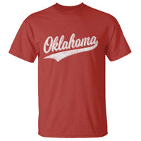 Vintage Oklahoma Throwback Distressed T Shirt Retro Classic OK State Pride - Wonder Print Shop