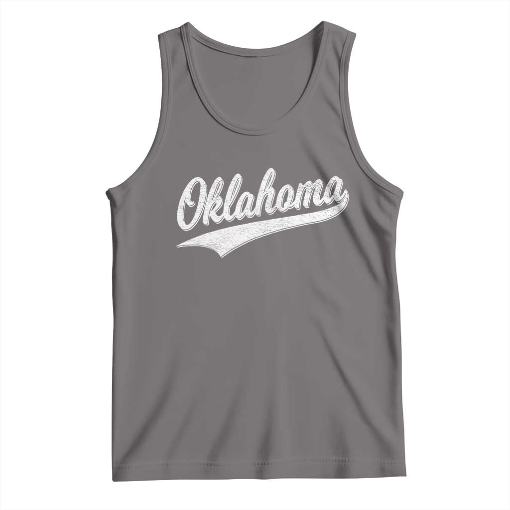 Vintage Oklahoma Throwback Distressed Tank Top Retro Classic OK State Pride - Wonder Print Shop