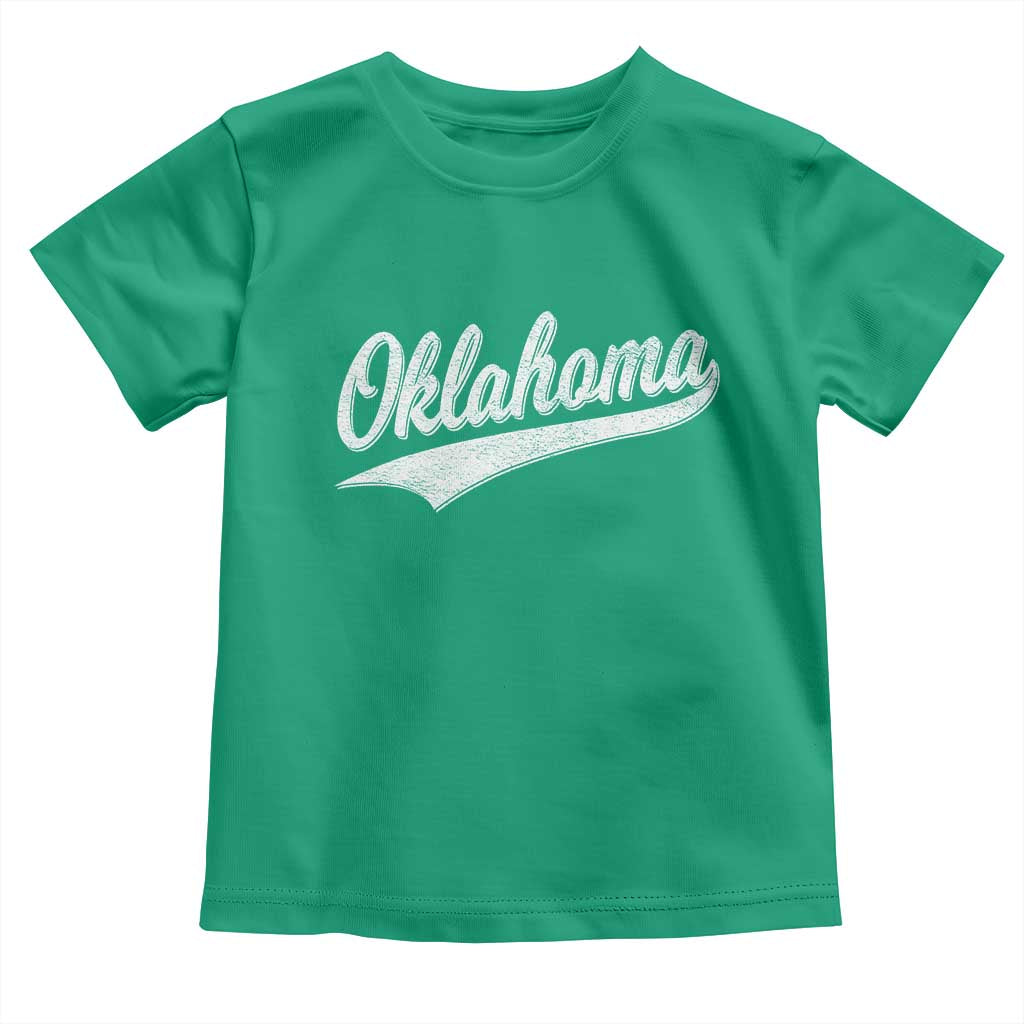 Vintage Oklahoma Throwback Distressed Toddler T Shirt Retro Classic OK State Pride - Wonder Print Shop