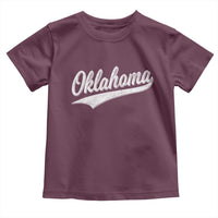 Vintage Oklahoma Throwback Distressed Toddler T Shirt Retro Classic OK State Pride - Wonder Print Shop