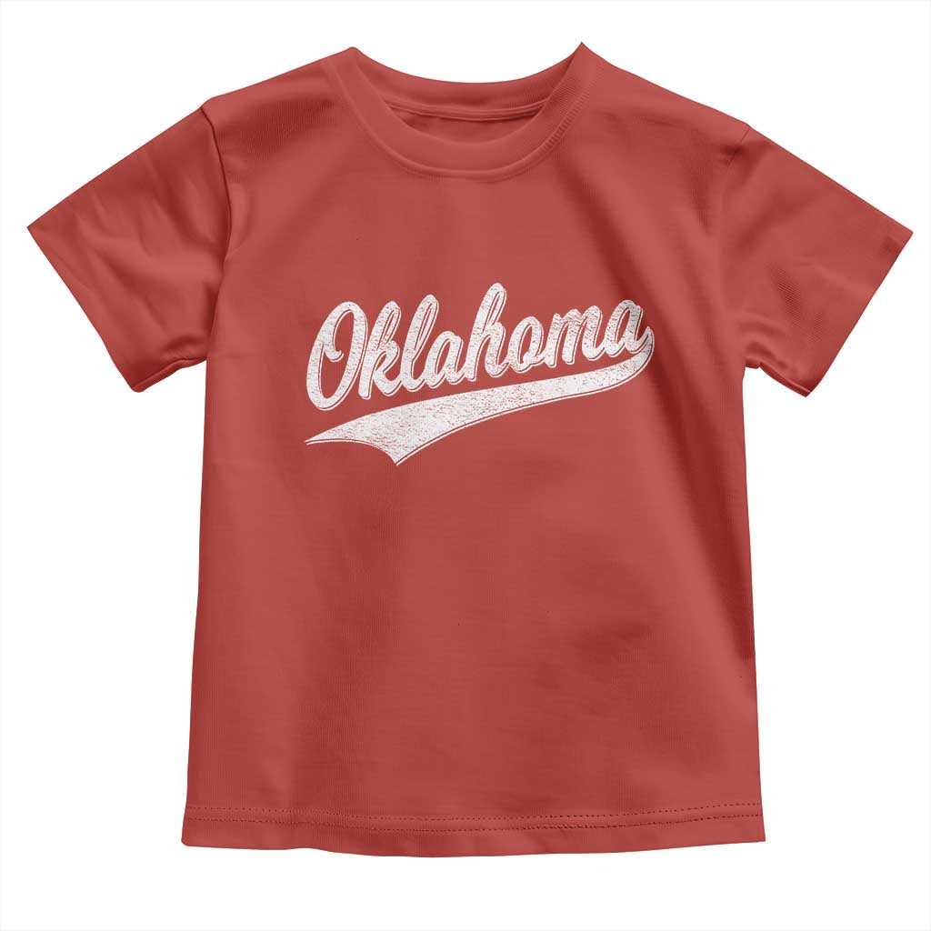 Vintage Oklahoma Throwback Distressed Toddler T Shirt Retro Classic OK State Pride - Wonder Print Shop