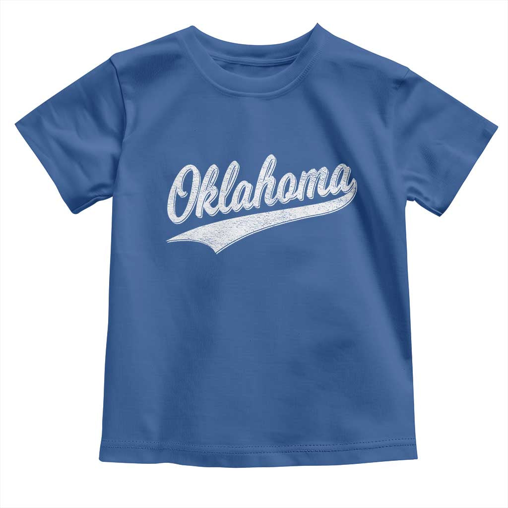 Vintage Oklahoma Throwback Distressed Toddler T Shirt Retro Classic OK State Pride - Wonder Print Shop