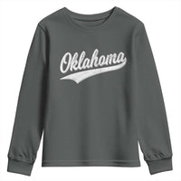 Vintage Oklahoma Throwback Distressed Youth Sweatshirt Retro Classic OK State Pride - Wonder Print Shop