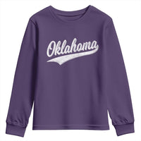 Vintage Oklahoma Throwback Distressed Youth Sweatshirt Retro Classic OK State Pride - Wonder Print Shop