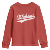 Vintage Oklahoma Throwback Distressed Youth Sweatshirt Retro Classic OK State Pride - Wonder Print Shop