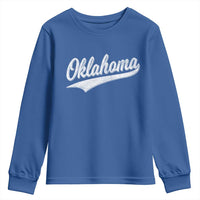 Vintage Oklahoma Throwback Distressed Youth Sweatshirt Retro Classic OK State Pride - Wonder Print Shop