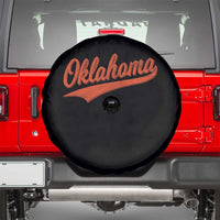 Vintage Oklahoma Orange Throwback Distressed Spare Tire Cover Retro Classic OK State Pride - Wonder Print Shop