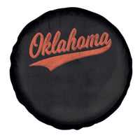 Vintage Oklahoma Orange Throwback Distressed Spare Tire Cover Retro Classic OK State Pride - Wonder Print Shop