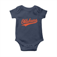 Vintage Oklahoma Orange Throwback Distressed Baby Onesie Retro Classic OK State Pride - Wonder Print Shop