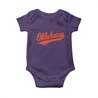 Vintage Oklahoma Orange Throwback Distressed Baby Onesie Retro Classic OK State Pride - Wonder Print Shop