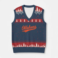 Vintage Oklahoma Orange Throwback Distressed V-Neck Knit Sweater Vest Retro Classic OK State Pride - Wonder Print Shop