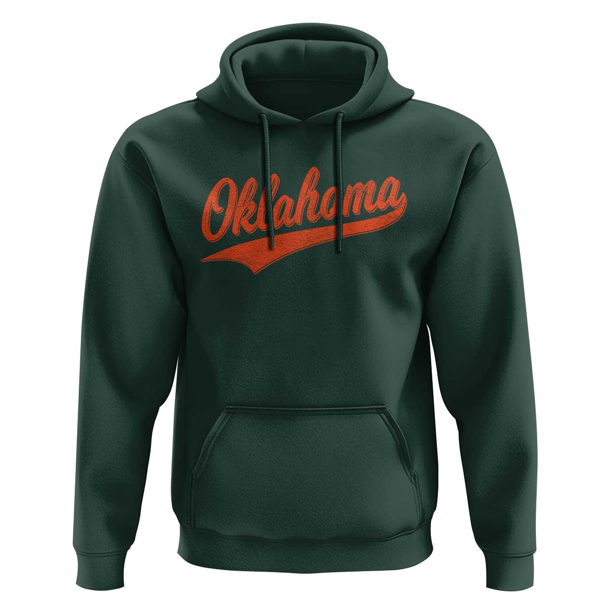 Vintage Oklahoma Orange Throwback Distressed Hoodie Retro Classic OK State Pride - Wonder Print Shop