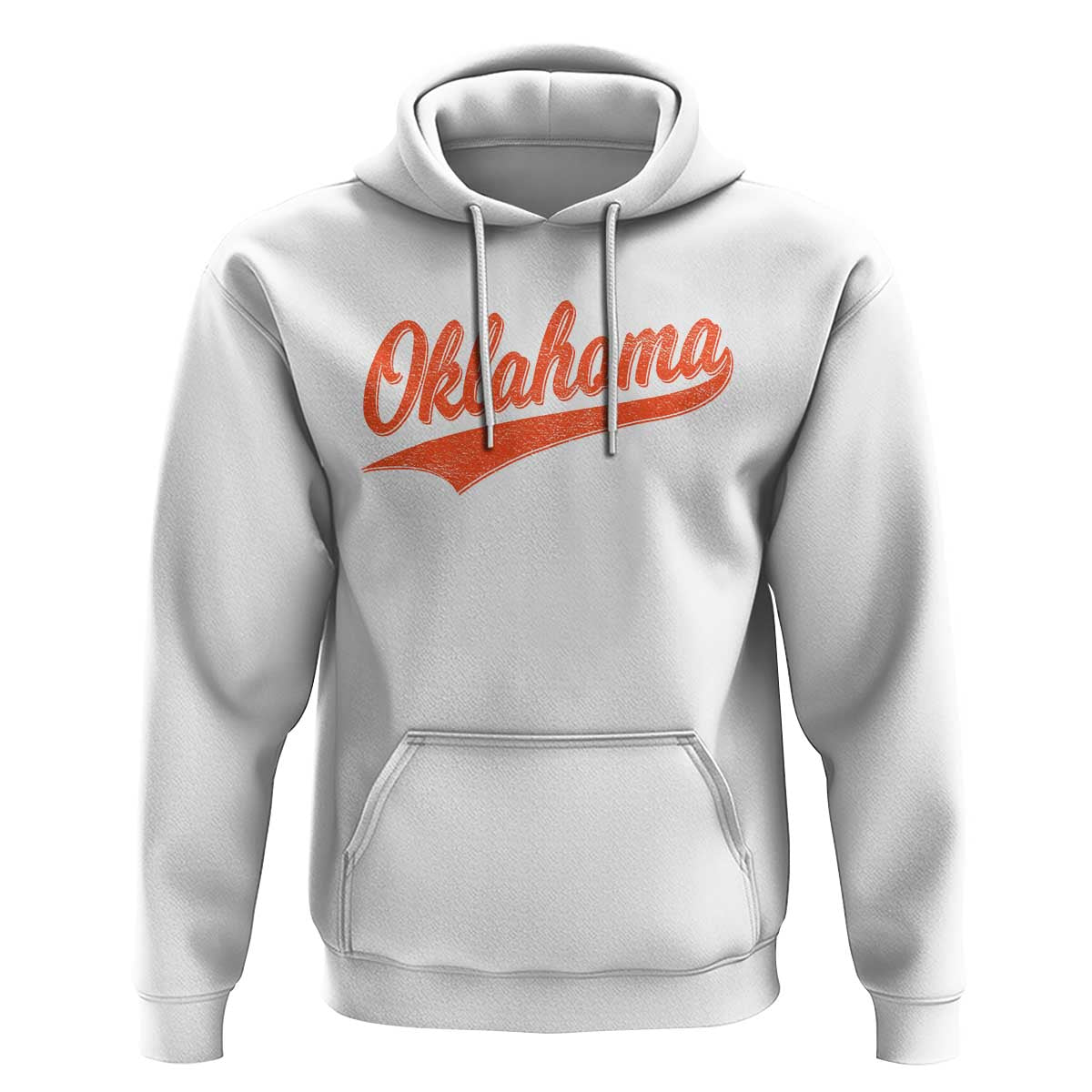 Vintage Oklahoma Orange Throwback Distressed Hoodie Retro Classic OK State Pride - Wonder Print Shop