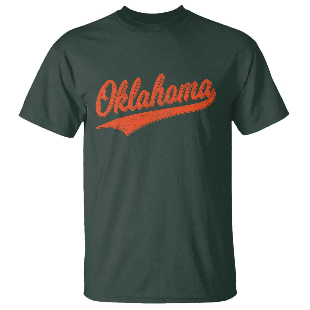 Vintage Oklahoma Orange Throwback Distressed T Shirt Retro Classic OK State Pride - Wonder Print Shop