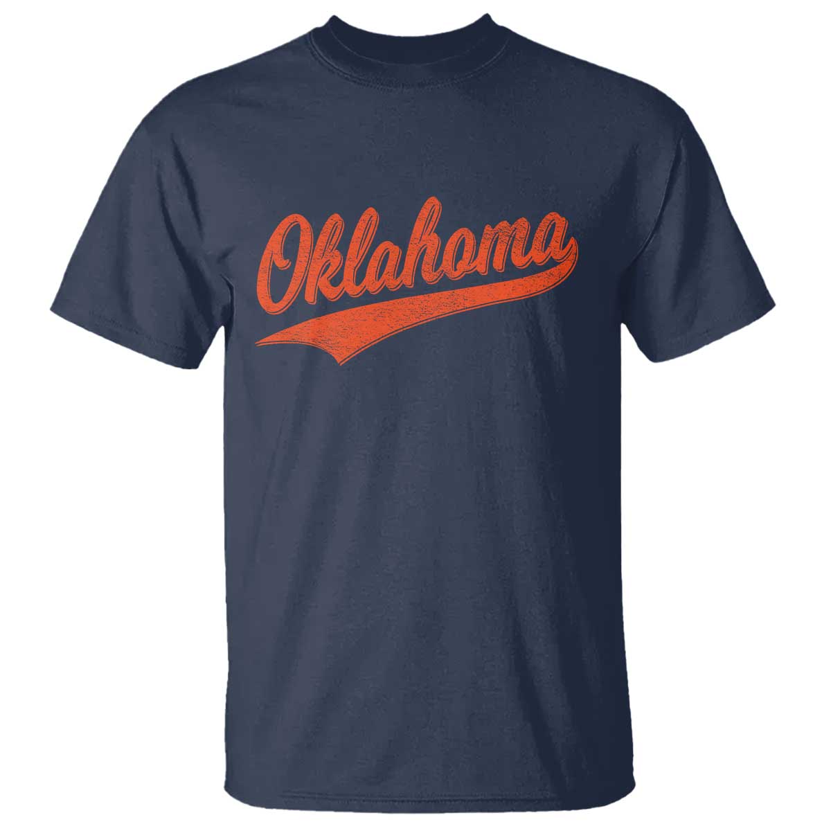 Vintage Oklahoma Orange Throwback Distressed T Shirt Retro Classic OK State Pride - Wonder Print Shop