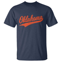Vintage Oklahoma Orange Throwback Distressed T Shirt Retro Classic OK State Pride - Wonder Print Shop